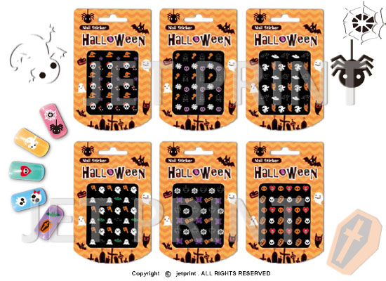 Nail Art stickers with various fashion designs, Nail Fashion, JET PRINT, Halloween